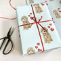 Cockapoo And Hearts Wrapping Paper, thumbnail 2 of 2