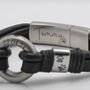 Personalised Black Braided Leather Ashes Memorial Bracelet With Urn, thumbnail 5 of 10