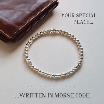 Personalised Mens Morse Code Memories Bracelet, 2 of 7