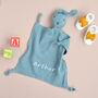 Personalised Baby Muslin Green Comforter, thumbnail 1 of 5