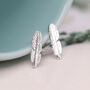 Feather Stud Earrings In Sterling Silver, thumbnail 2 of 12