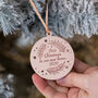 Rose Gold Mirror Personalised New Home Christmas Bauble, thumbnail 1 of 3