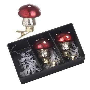 Christmas Clip On Toadstool Decoration Set, 2 of 5