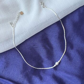 Sterling Silver Bead Boho Silver Indian Payal Anklet, 2 of 3