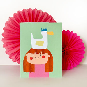 Mini Girl And Duck Card, 3 of 5