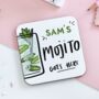 Personalised Mojito Goes Here Coaster Cocktail Gift, thumbnail 1 of 2