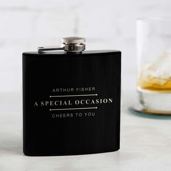Personalised Graduation Engraved Hip Flask, 4 of 12