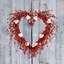 Valentine's Red And Pink Heart Shape Twig Wreath, thumbnail 3 of 10