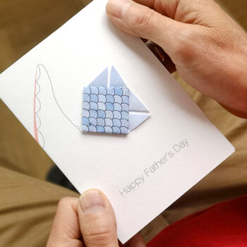 Happy Father's Day Origami Fishing Card, 5 of 5