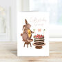 Personalised Bunny Chocolate Cake Card, thumbnail 3 of 3