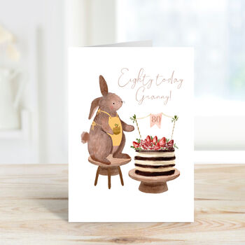 Personalised Bunny Chocolate Cake Card, 3 of 3