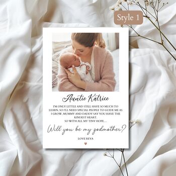 Godmother Photo Proposal Card, Godparents Proposal Photo Card, Godfather Proposal, 4 of 7