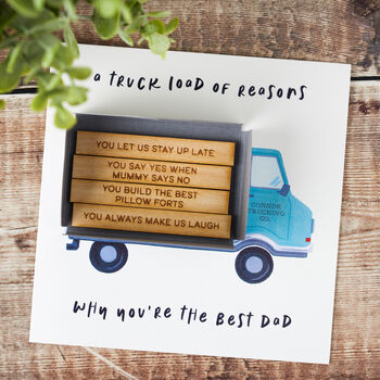 Truck Load Of Reasons You're The Best Keepsake Card, 2 of 4