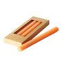 Pumpkin Orange Ribbed Dinner Taper Candle : Set Of Four, thumbnail 4 of 4