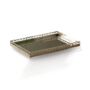 Large Silver Brass Tray With Castle Inspired Edge, thumbnail 1 of 2
