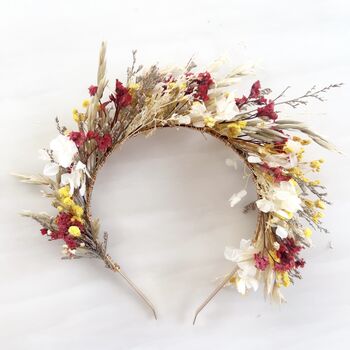 Red And Yellow Flower Crown, 3 of 6