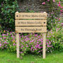 Multi Tier Wide Plank Oak Sign Post, Up To Four Tiers, thumbnail 3 of 10