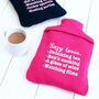 Personalised Favourite Things Hot Water Bottle Cover, thumbnail 2 of 6
