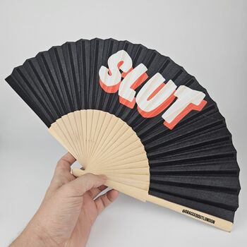 Handheld Slut Folding Fan, 3 of 3