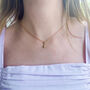 Gold Plated Shining Star Thank You Necklace, thumbnail 6 of 6