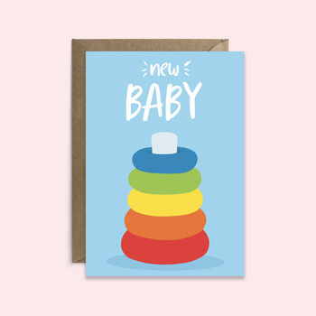 New Baby Card Stacking Toy Illustration, 4 of 4