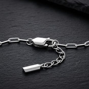 Paperclip Chain Silver Bracelet, 5 of 10