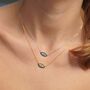Blue Lucky Evil Eye Necklace And Earrings Set, thumbnail 6 of 7