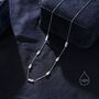 Baguette Cz Satellite Necklace In Sterling Silver, thumbnail 1 of 10
