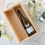 Personalised Congratulations Two Bottle Sliding Wooden Wine Box, thumbnail 4 of 5