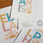Personalised Positivity Name Prints Typographic Style, thumbnail 3 of 10