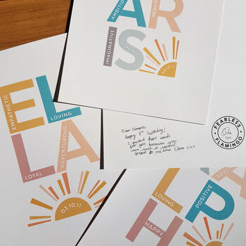 Personalised Positivity Name Prints Typographic Style, 3 of 10
