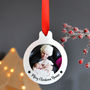 Personalised Silver Metal Photo Christmas Bauble Set, thumbnail 1 of 4
