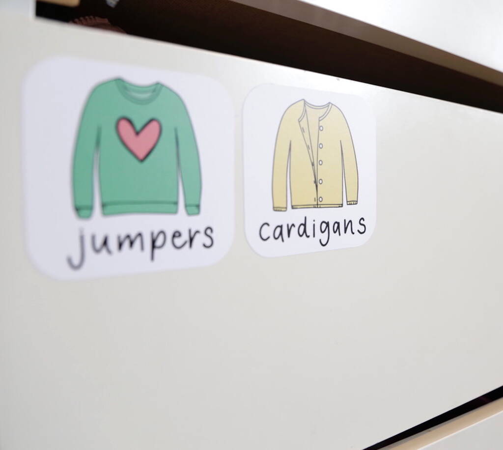 Children's Clothes Drawer Labels | Nursery Gift, 1 of 7