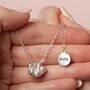 Personalised Sterling Silver Sloth Necklace, thumbnail 1 of 11