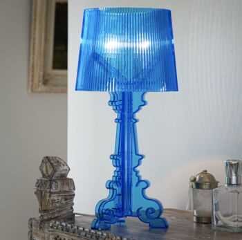 Blue Acrylic Transparent Table Lamp, 2 of 2