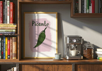 Picante Chilli Kitchen Wall Art Print, 2 of 3