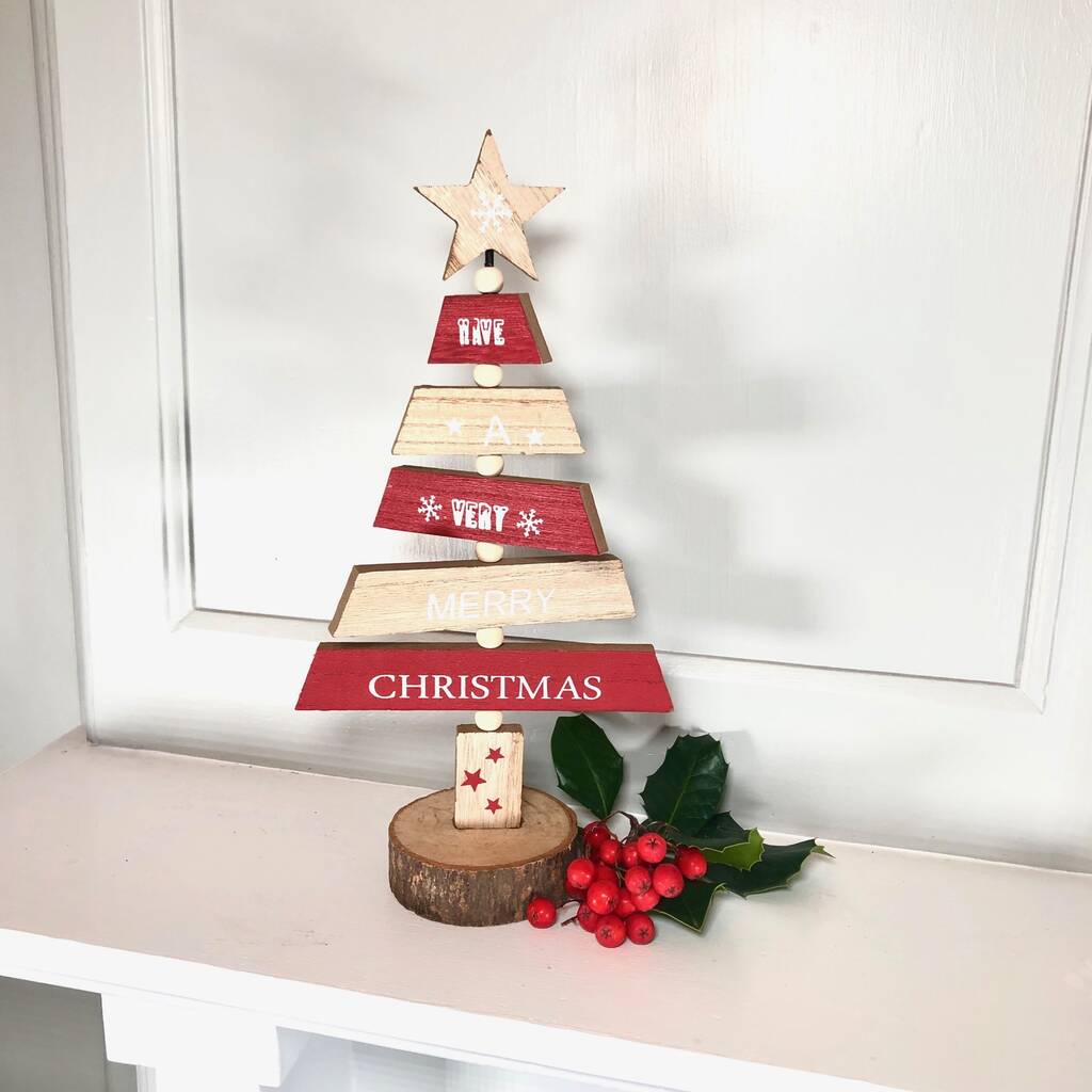 Small Wooden Christmas Tree, 1 of 2
