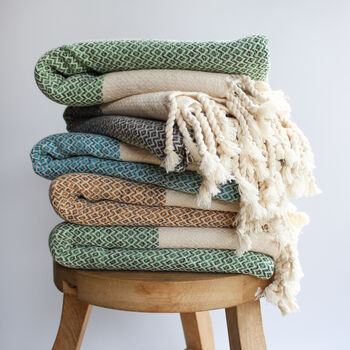 Personalised Cotton Throw, Christmas Gift For Family, 10 of 11