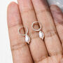 Sterling Silver Small Hoop And Pearl Earrings, thumbnail 1 of 7