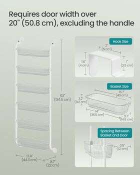 Over Door Pantry Organiser Hanging Spice Rack, 2 of 6