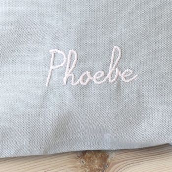 Personalised Embroidered Name Cotton Gift Bag, 2 of 2