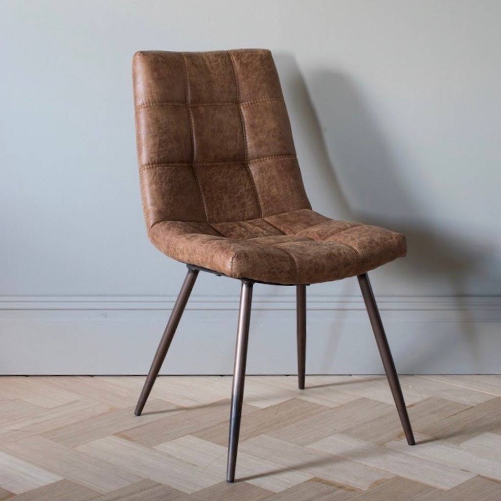 Dixie Brown Faux Leather Chair By The Forest & Co ...