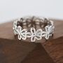 Sterling Silver Forget Me Not Flower Infinity Ring, thumbnail 5 of 9