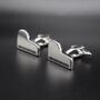 Piano Key Silver Cufflinks Gift For Musicians 316 L Stainless Steel, thumbnail 4 of 4