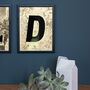 Personalised Handmade Gold Marbled Letters On Glass, thumbnail 1 of 5