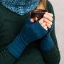 Colourful Knitted Fingerless Mittens, thumbnail 3 of 9