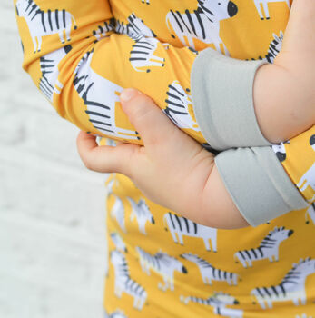 Zebra Stripe Unisex Kids Bamboo Pyjama Sets, 6 of 6