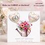 Wife 60th Birthday Card Personalised Flowers + Sparkly Gems | Gift Set Option, thumbnail 2 of 2