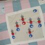 Handmade Circus Quilt,Tummy Time Mat, Blues And Pinks, thumbnail 7 of 8