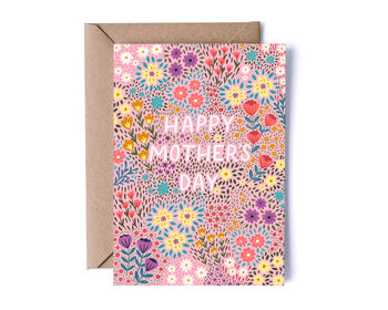 Floral Mother's Day Card, Simple Mother's Day Card, 4 of 5